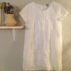 Lucky Brand Embroidered Boho White Dress